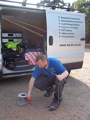 Cutting wire for adding a spur in the garage